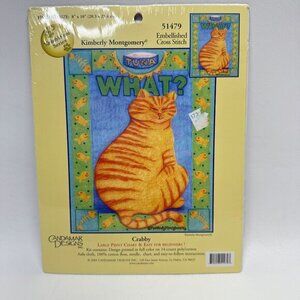 Kimberly Montgomery Crabby Cat Embellished Cross Stitch Kimberly's Kennel Series